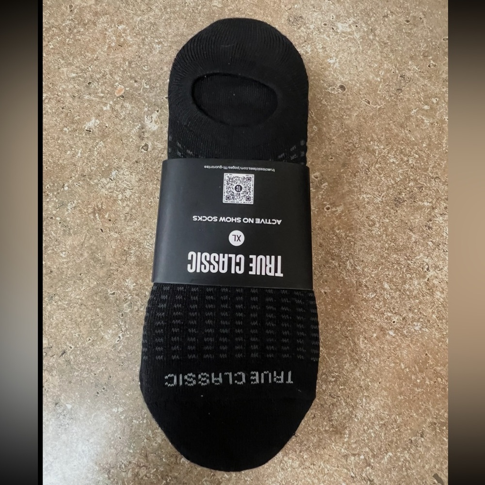 NEW True Classic Active No Show Sock pack of 3 size: XL